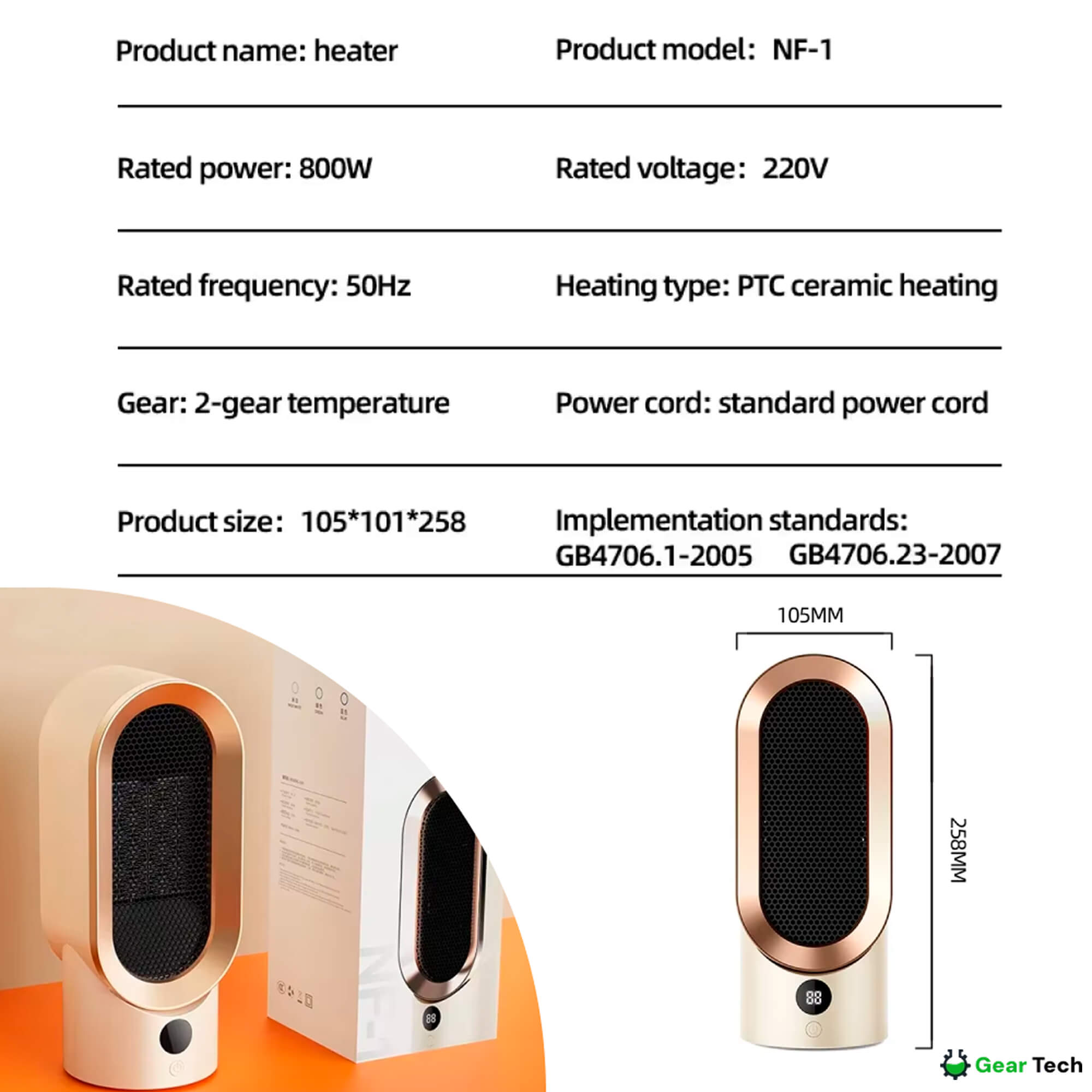BowLift | Energy-Efficient Space Heater for Small Rooms – Keep Warm This Winter with Quiet Operation