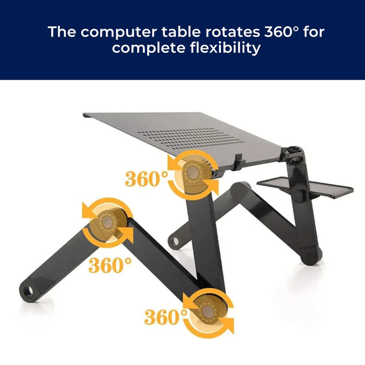 ErgoElevate Adjustable Laptop Stand | for Bed - Couch - Desk - Cooling Function for Comfort and Productivity Bowlift