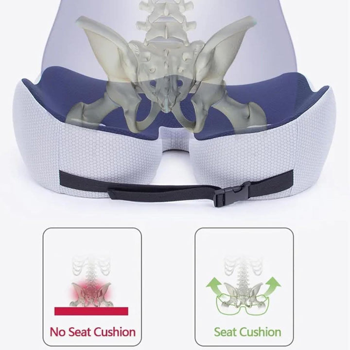 BowLift | Non-slip seat cushion made of memory foam for travel & workplace