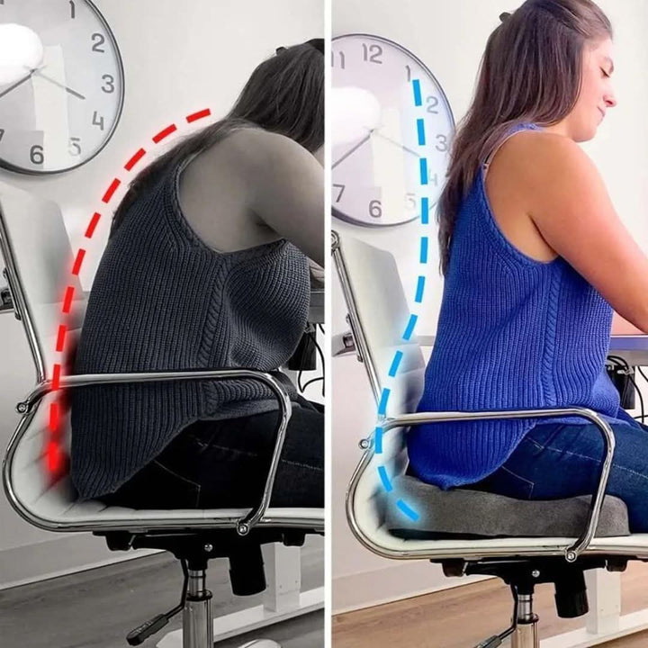 BowLift | Non-slip seat cushion made of memory foam for travel & workplace