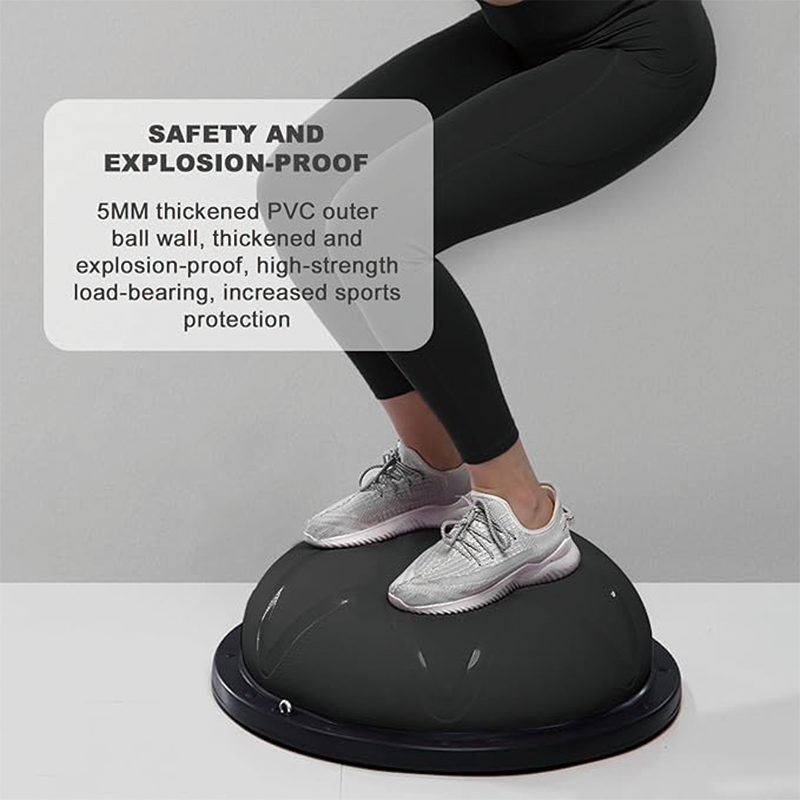 BowLift | Half Balance Ball,Yoga Ball Balance Trainer for Core Stability,Yoga Balance Ball Anti Slip Surface with Foot Pump For Strength Exercise Physical Therapy & Gym