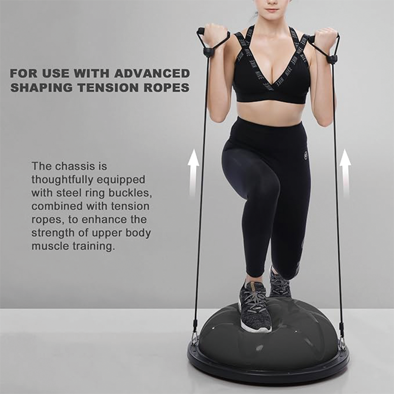 BowLift | Half Balance Ball,Yoga Ball Balance Trainer for Core Stability,Yoga Balance Ball Anti Slip Surface with Foot Pump For Strength Exercise Physical Therapy & Gym