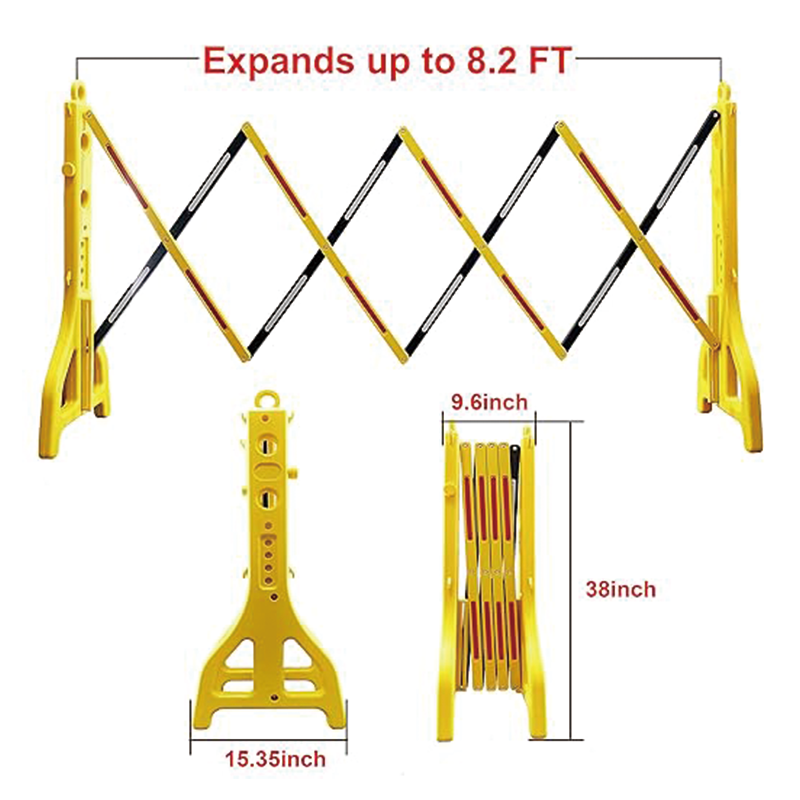 BowLift | Expandable Mobile Barricade,Portable Water Filled Expanding Safety Barrier Gate Outdoor Plastic Retractable Traffic Fence Flexible Crowd Control Barriers Guard,Extensible to 8.2FT