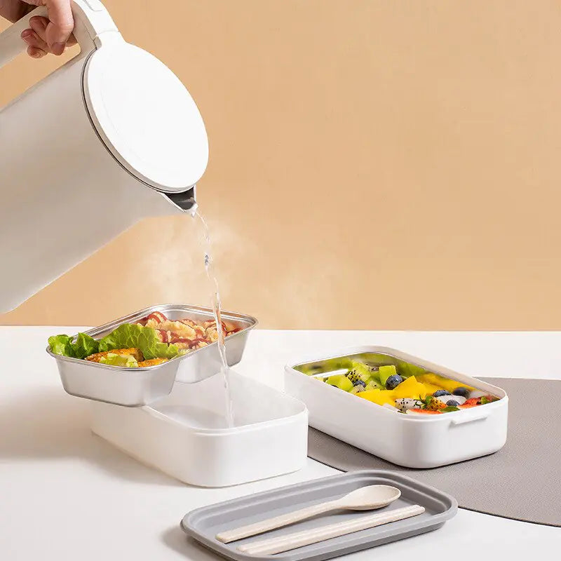 BowLift | 2-layer stainless steel Bento lunch box with locking lid