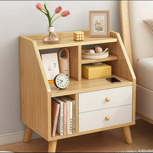 BowLift | Wood nightstand with drawer