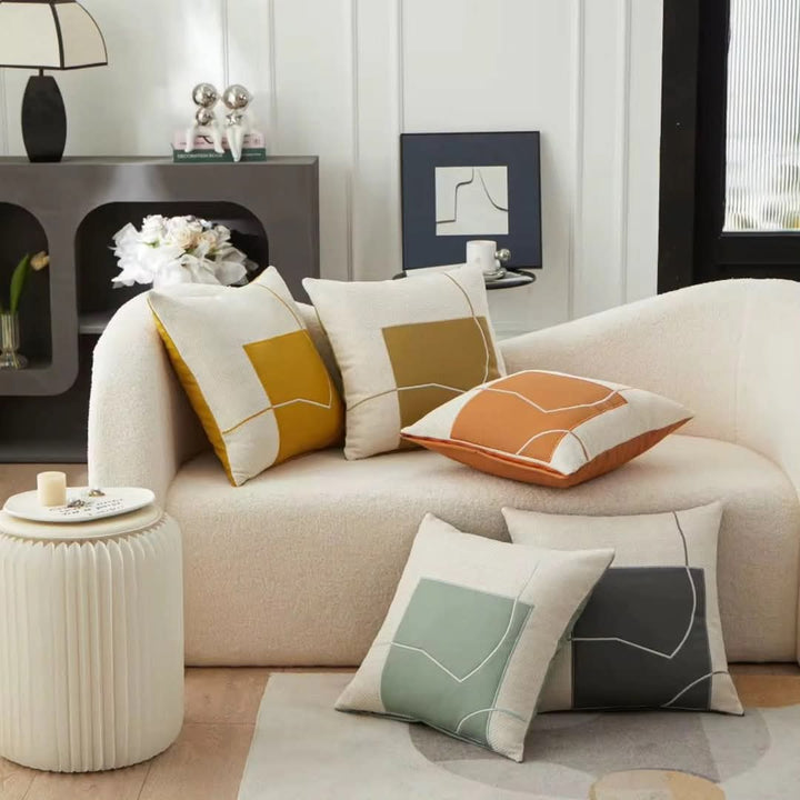 BowLift | Cushion with Geometric Embroidery