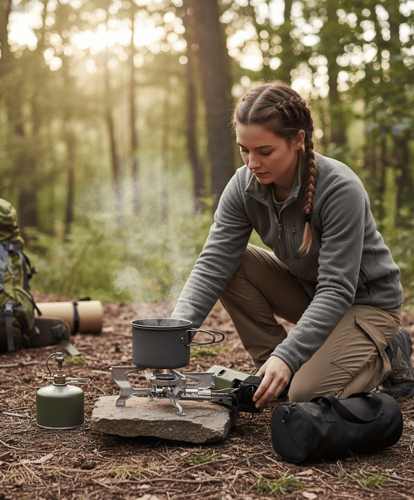 BowLift | Portable Gas Stove with Carrying Bag for Easy Outdoor Cooking