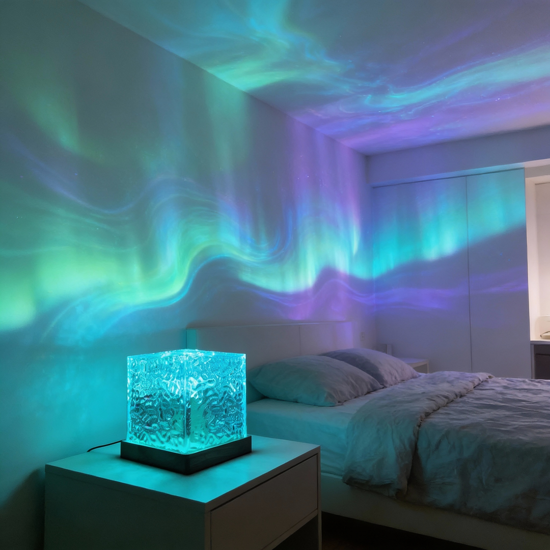 BowLift | AuroraGlow Northern Lights Lamp – 16 Colour LED Mood Light with Remote