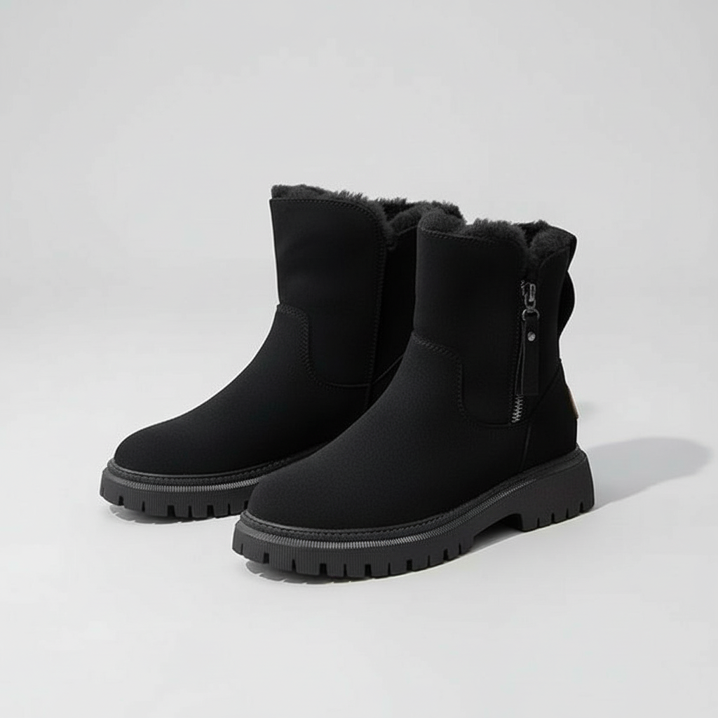 BowLift | Warm Ladies Winter Boots – Mid-Calf Boots with Fur Lining and Non-Slip Sole