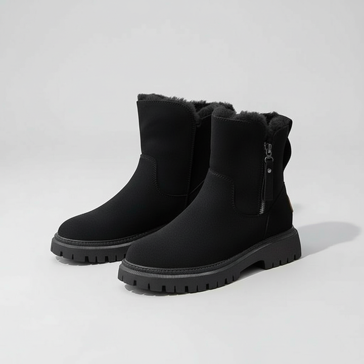 BowLift | Warm Ladies Winter Boots – Mid-Calf Boots with Fur Lining and Non-Slip Sole