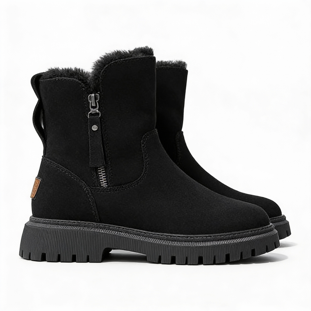 BowLift | Warm Ladies Winter Boots – Mid-Calf Boots with Fur Lining and Non-Slip Sole