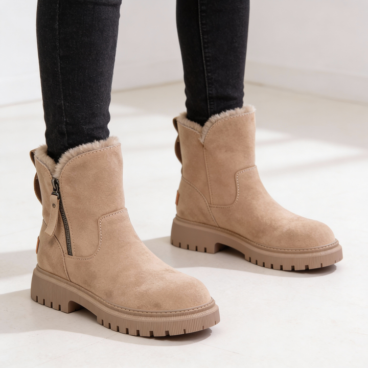 BowLift | Warm Ladies Winter Boots – Mid-Calf Boots with Fur Lining and Non-Slip Sole