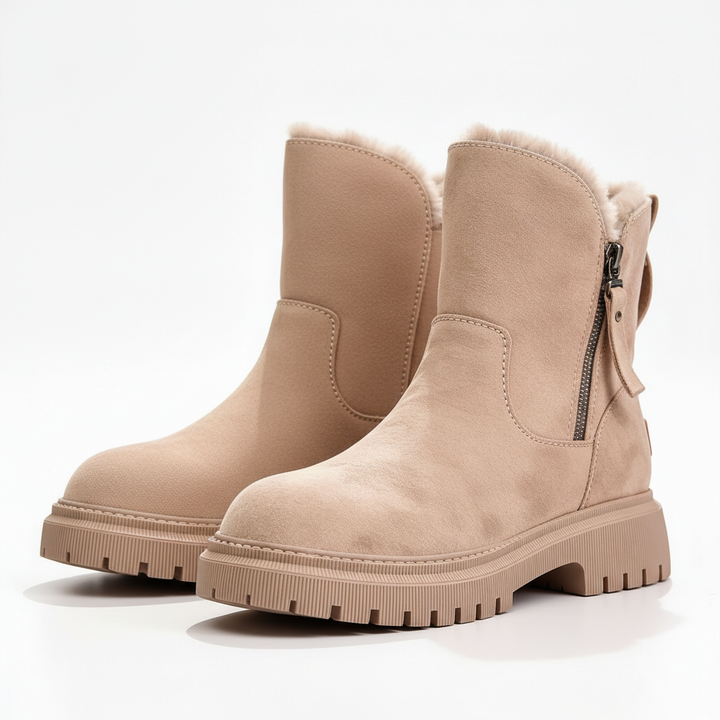 BowLift | Warm Ladies Winter Boots – Mid-Calf Boots with Fur Lining and Non-Slip Sole