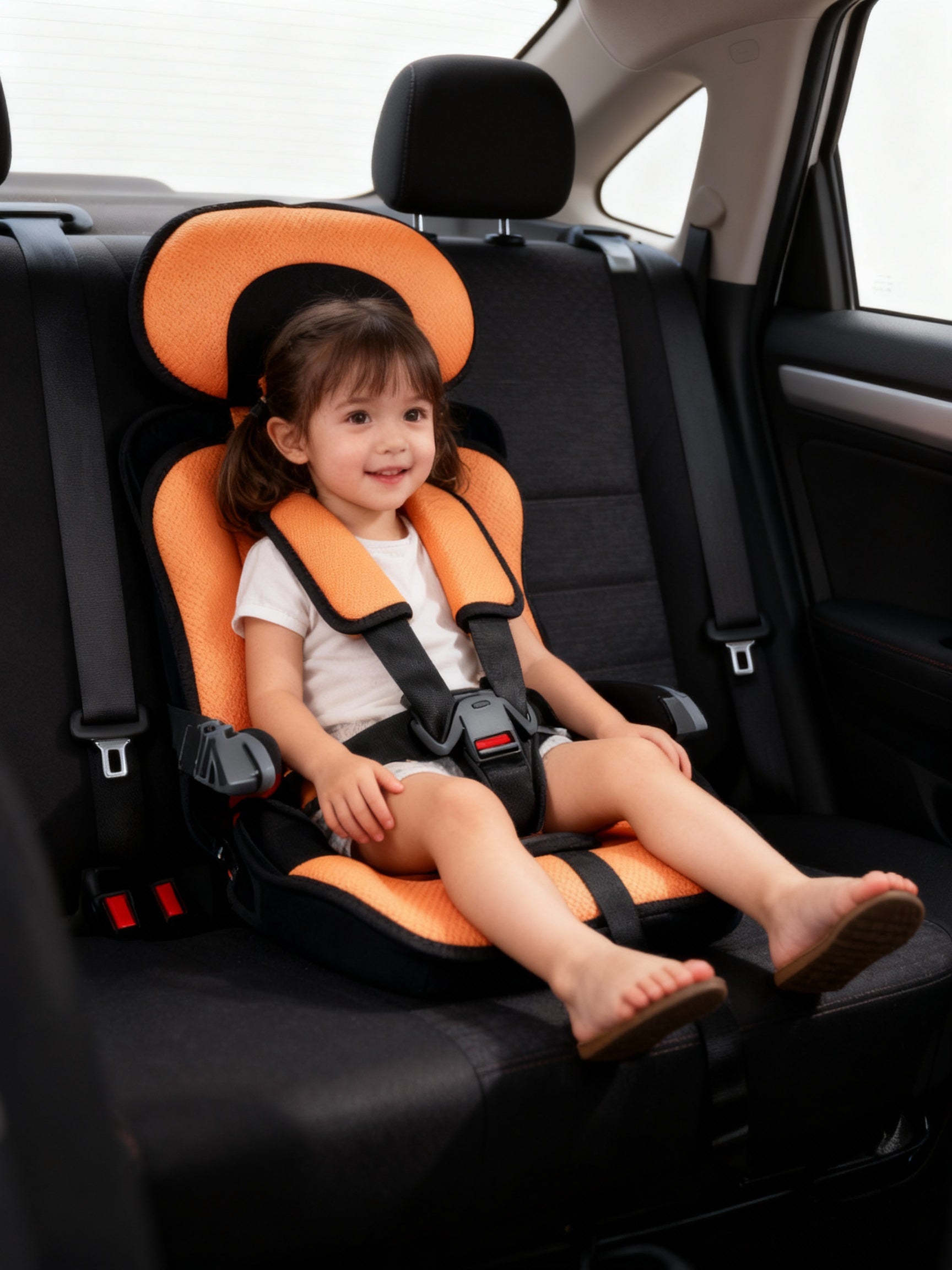 BowLift | Portable & Foldable Child Car Booster Seat | 5-Point Harness, 1-14 Yrs | Compact Travel Seat (Up to 60 kg)