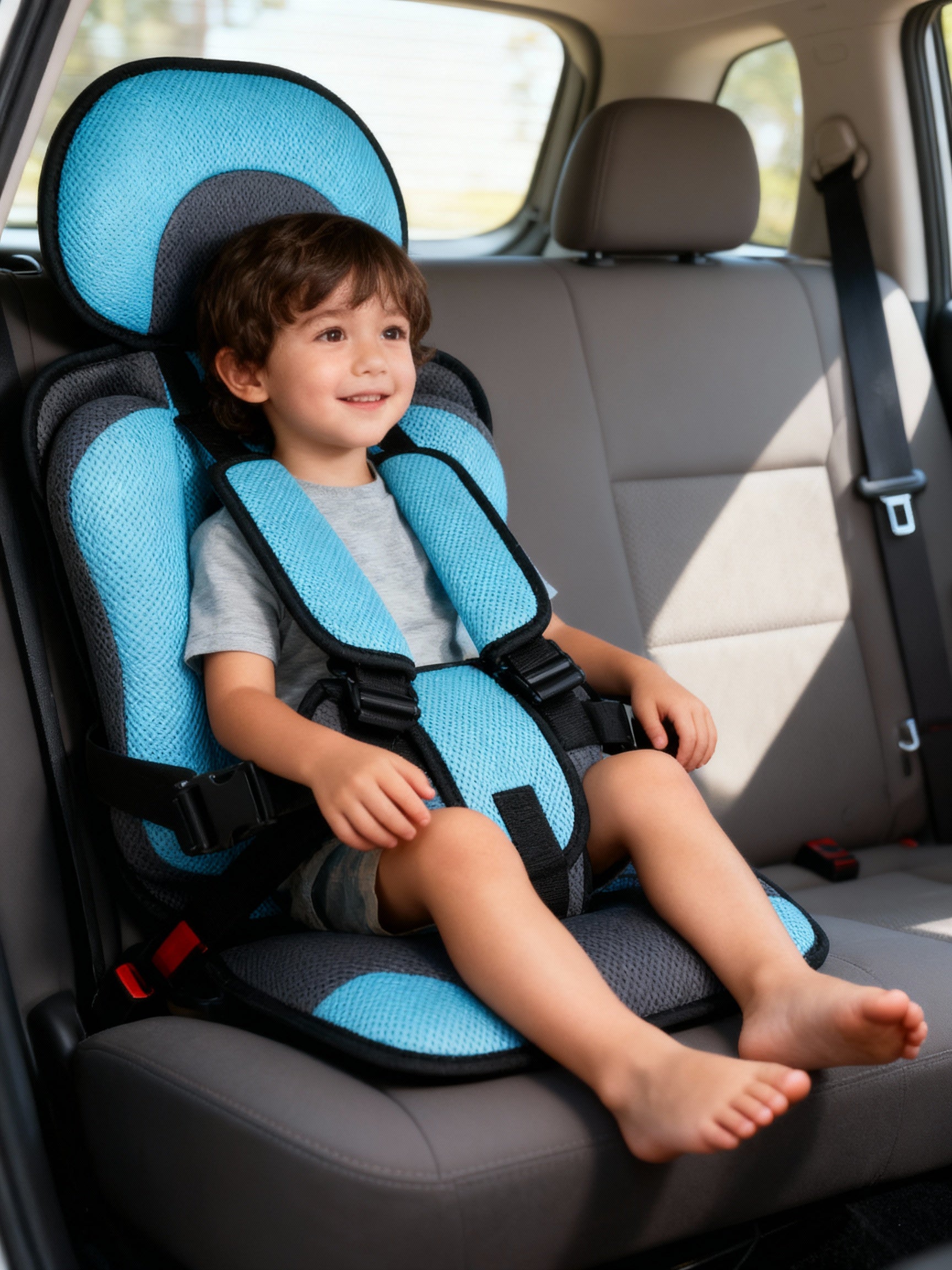 BowLift | Portable & Foldable Child Car Booster Seat | 5-Point Harness, 1-14 Yrs | Compact Travel Seat (Up to 60 kg)