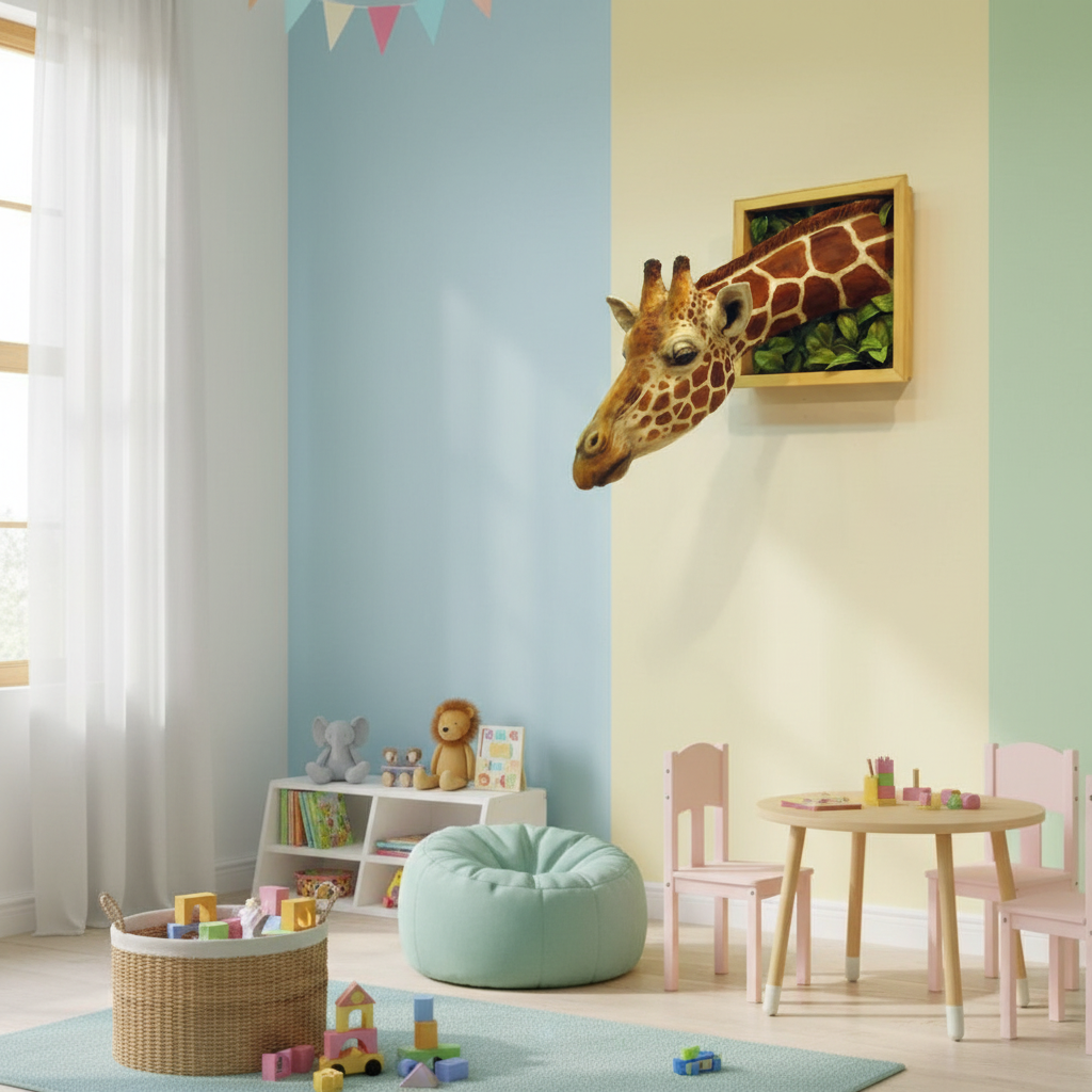 BowLift | Giraffe head - Wall decoration - 3D sculpture - Lifesize decoration