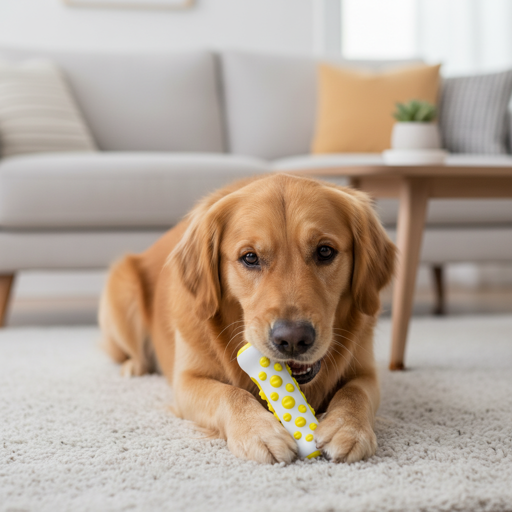 BowLift | ZenDog Calming Dog Toy | Lavender & Chamomile Infused | Non-Toxic High-Durability Polymer | Anxiety-Reduction Sensory Hardware | Pliable Tactile Surface