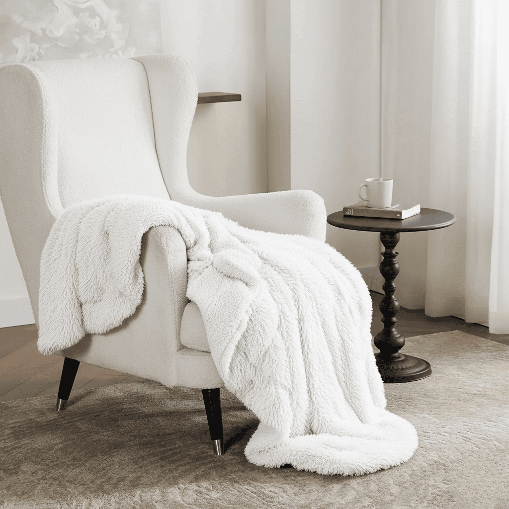 BowLift | Plush Faux Fur Blanket with Silky Touch & Elegant Fall