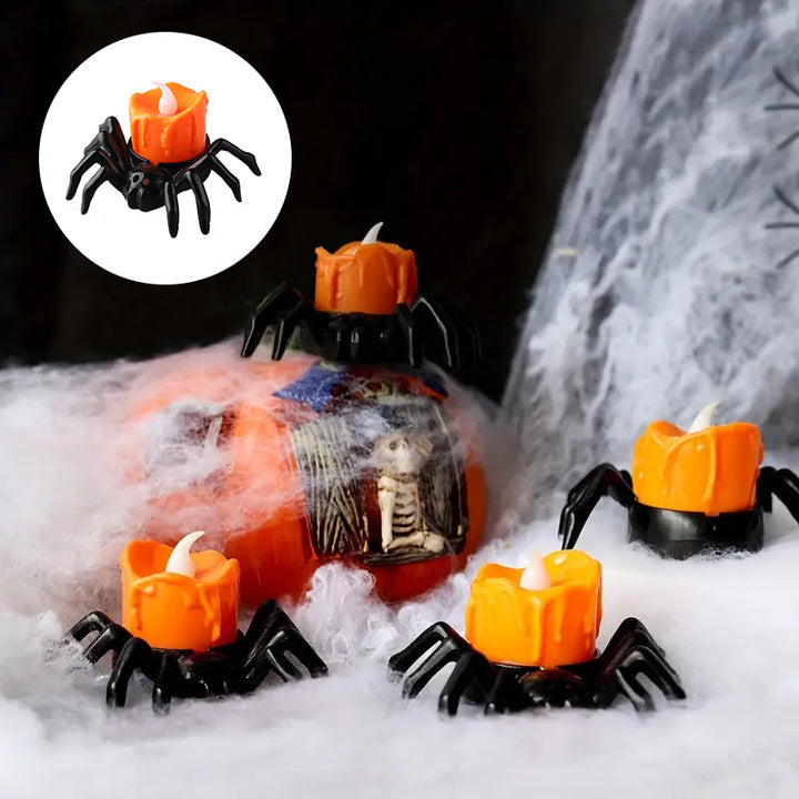 BowLift | ️Halloween Spider Tealights Spooky Electric Flickering Artificial Candles