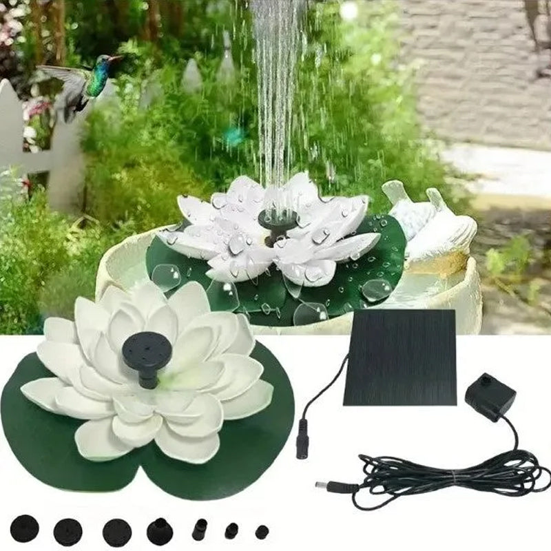 BowLift | Lotus-shaped solar fountain pond decoration