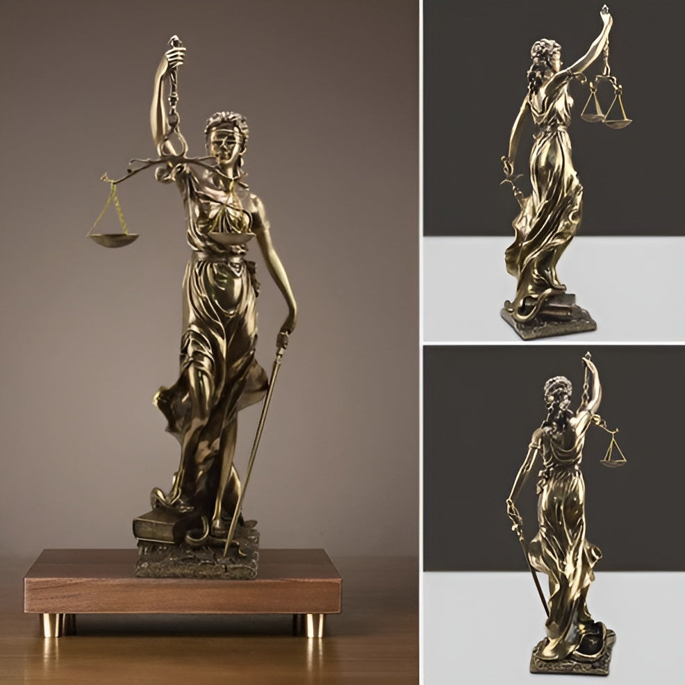 Statue of the Goddess of Justice – An elegant decorative sculpture of Justitia | Bowlift