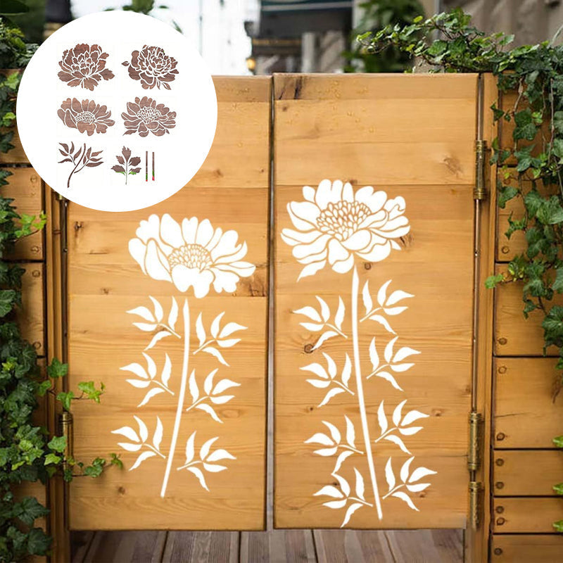 BowLift | 🔥DIY Decoration🌻 - Garden Fence Large Flower Drawing Stencils
