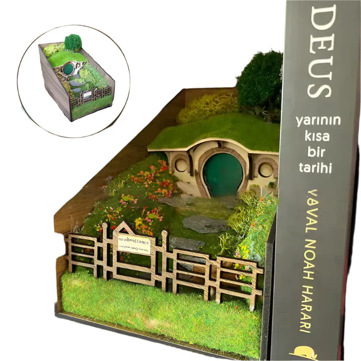 Handcrafted decorative book holders with micro landscape design Bowlift