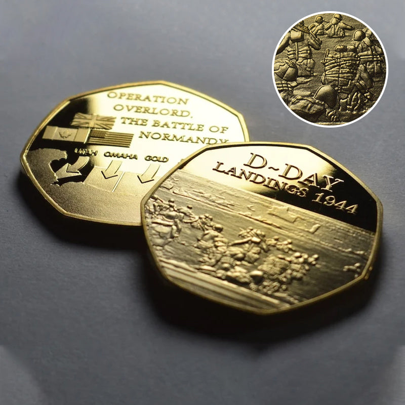 BowLift | D-DAY LANDINGS 1944 24ct Gold Commemorative Coin