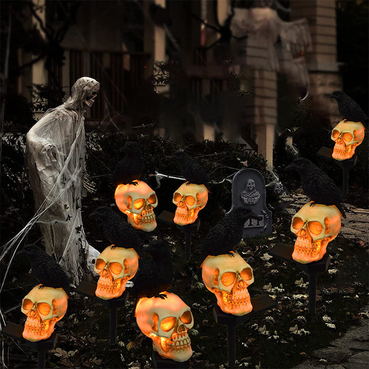 BowLift | Halloween Solar Skull Crow Decorative Lights