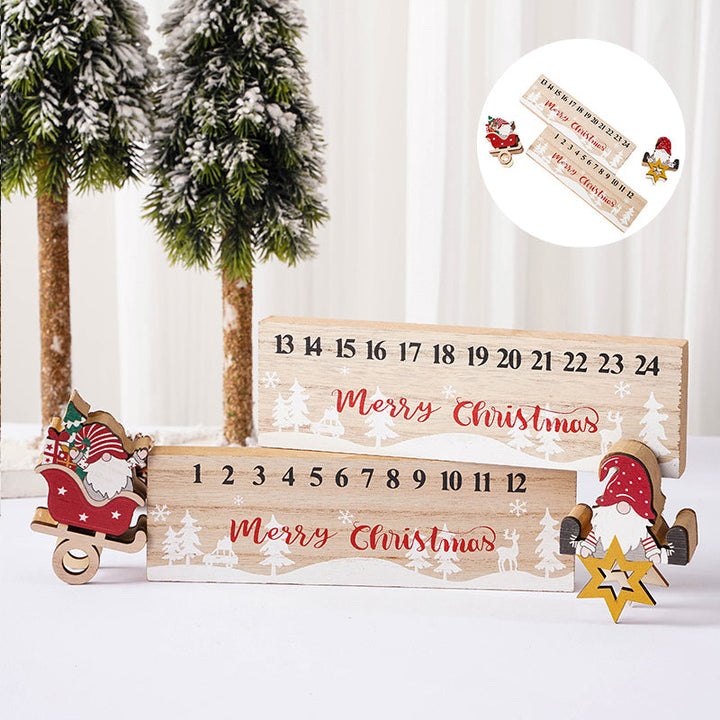 BowLift | Merry Christmas Wooden Mobile Santa Claus Calendar Ornament