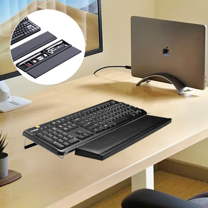 BowLift | Keyboard wrist rest with desk divider box