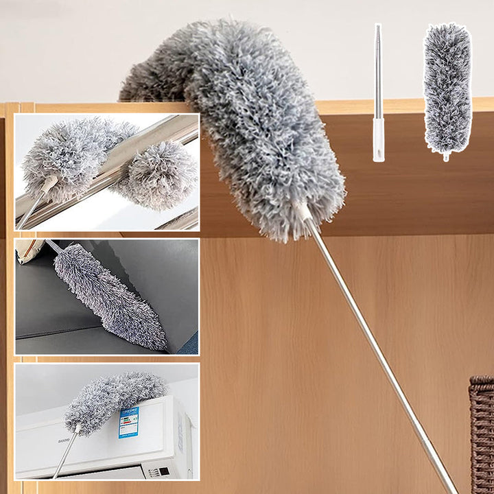 Retractable Washable Curved Microfiber Duster | Bowlift