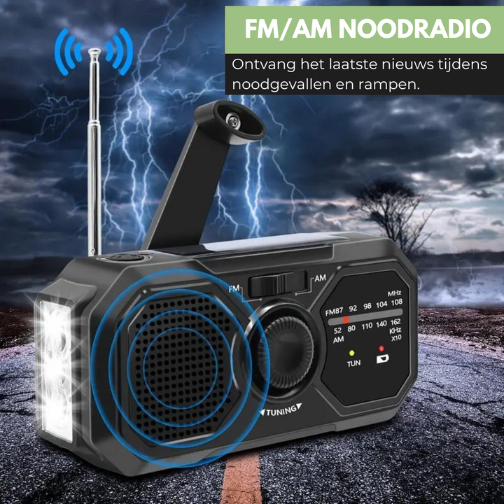 PowerGuard - Multifunctional Emergency Radio with Solar Panel | Bowlift