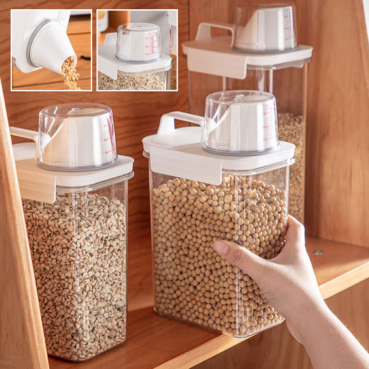 Cereal Dispenser Easy Flow Storage Jar Plastic Grocery Container | Bowlift