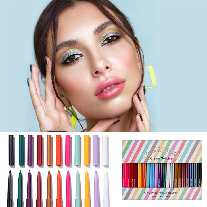 20 PCS Colored Eyeliner Pencil Set | Bowlift
