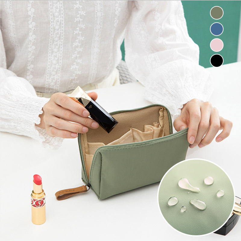BowLift | Solid Color Cosmetic Bag with Double Zipper