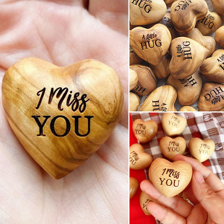 BowLift | Small Pocket Hug Wooden Heart Token