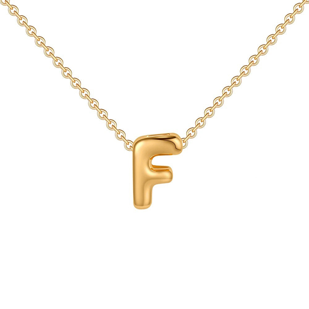 BowLift | Dainty Bubble Letter Initial Necklace