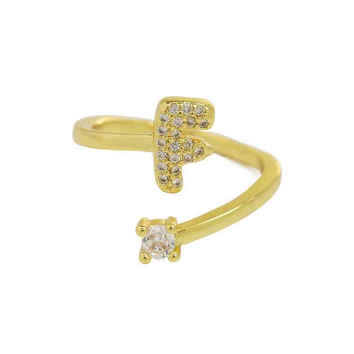BowLift | Dainty Bubble Diamond Wrap Initial Ring