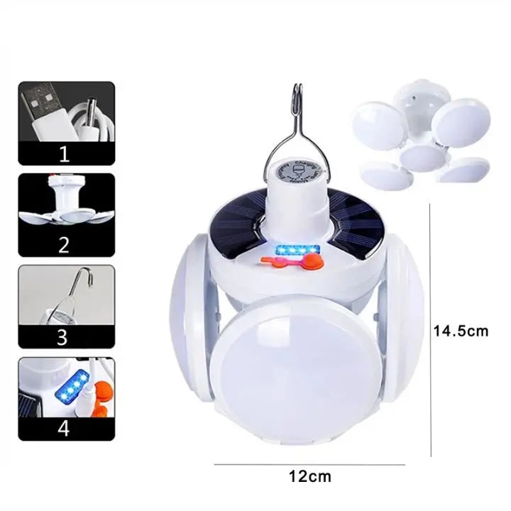 BowLift | Foldable Solar LED Lamp with Clip – Motion-Sensitive & Wireless