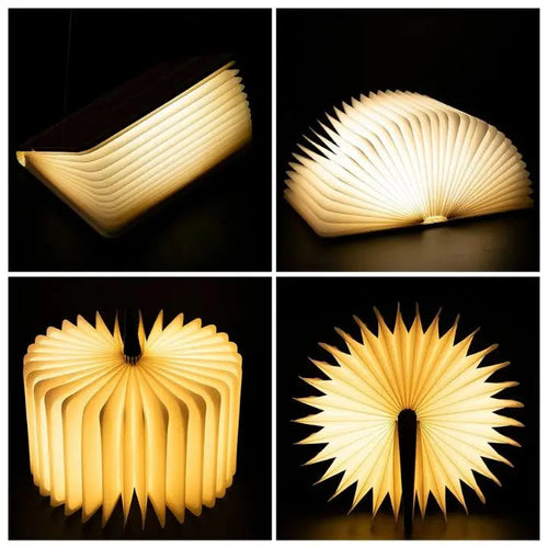 BowLift | Foldable cordless LED wooden lamp – 3 light colors, modern and stylish