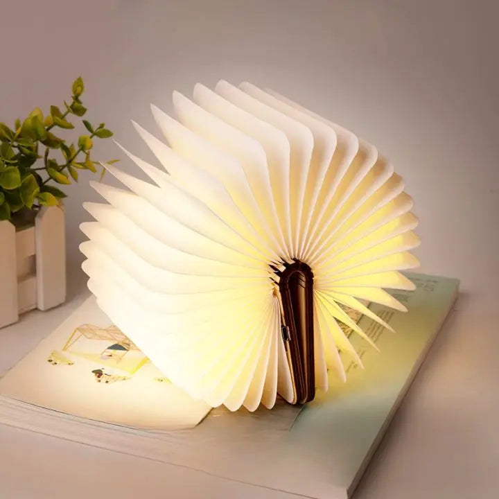 BowLift | Foldable cordless LED wooden lamp – 3 light colors, modern and stylish