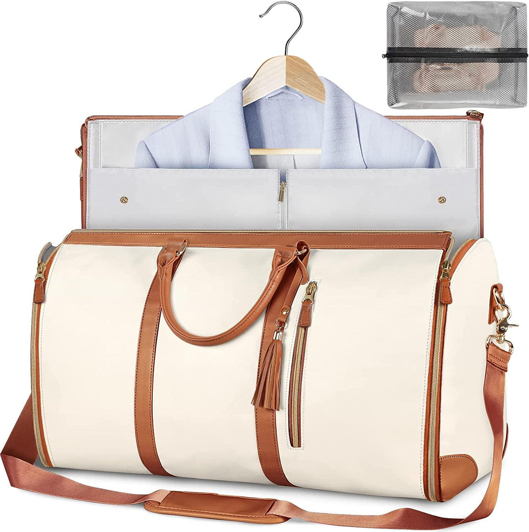 BowLift | GARMENTGO Travel Garment Bag – Foldable PU Leather Suit Carrier for Wrinkle-Free & Stylish Travel