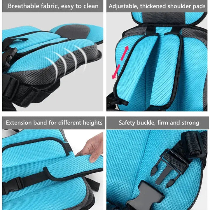 BowLift | Collapsible Child Car Seat with Strap – Secure Hold & Breathable Mesh Fabric