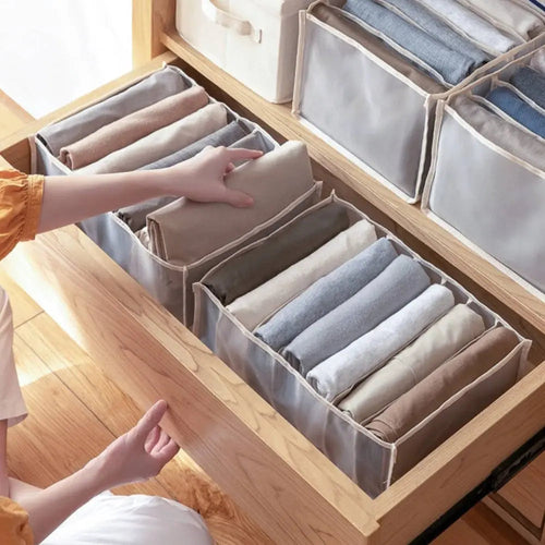 BowLift | Foldable Mesh Dress Organizer – Perfect Separation of Pants & Shirts