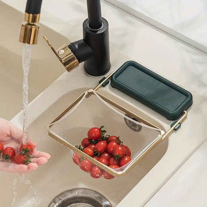 BowLift | Collapsible Sink Strainer with Disposable Net – Hygienic Disposal of Food Residues
