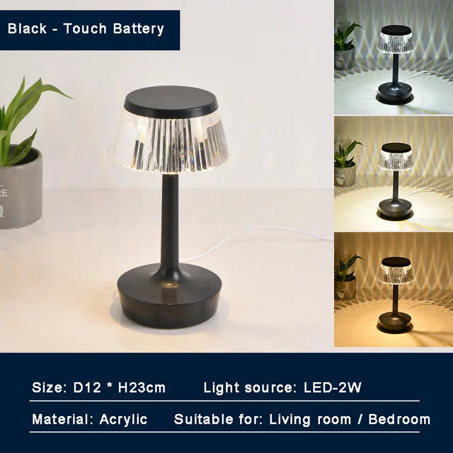 BowLift | Crystal Pendant - Rechargeable Wireless Table Lamp
