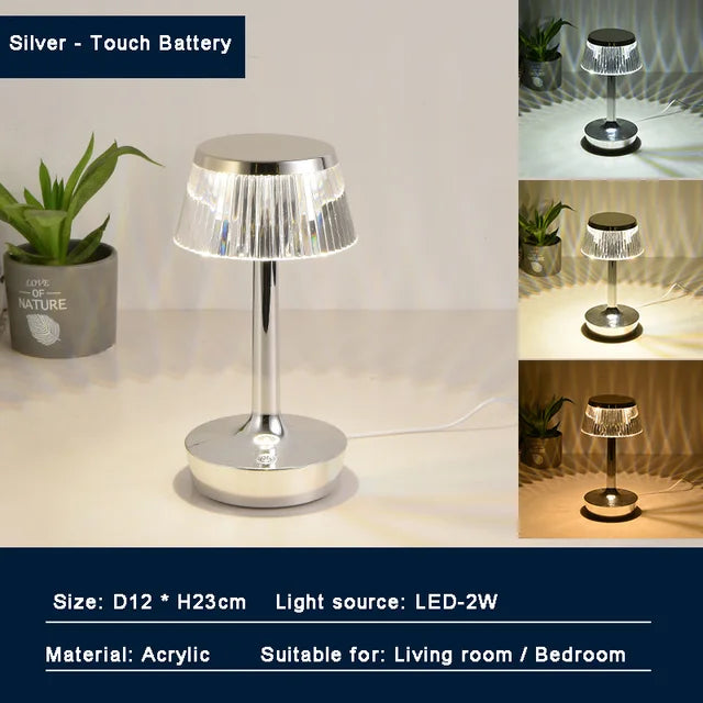 BowLift | Crystal Pendant - Rechargeable Wireless Table Lamp