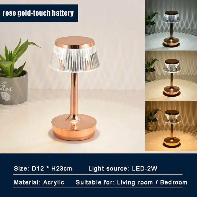 BowLift | Crystal Pendant - Rechargeable Wireless Table Lamp