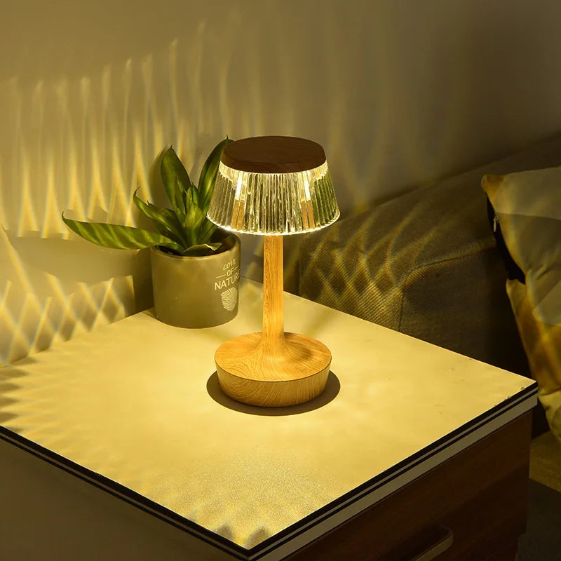 BowLift | Crystal Pendant - Rechargeable Wireless Table Lamp